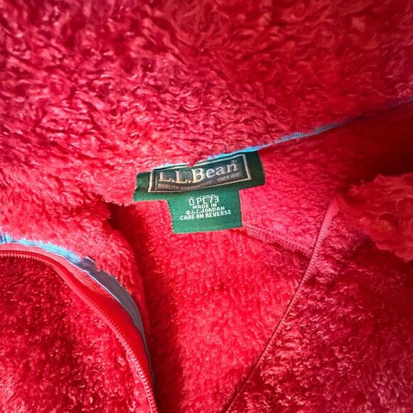 Ll Bean womens High-Pile Sherpa Fleece Full Zip Jacket Size L - Picture 5 of 8
